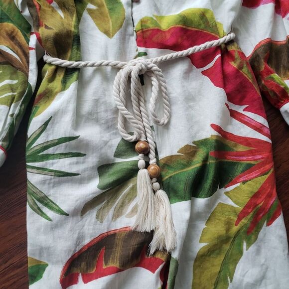 NWT FARM Rio Spring Forest Jumpsuit Monstera Tropical Floral Multicolor Size XS - Picture 7 of 9